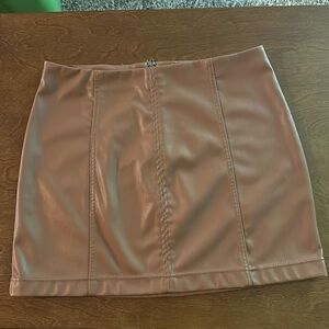 Marshall’s faux leather brown skirt